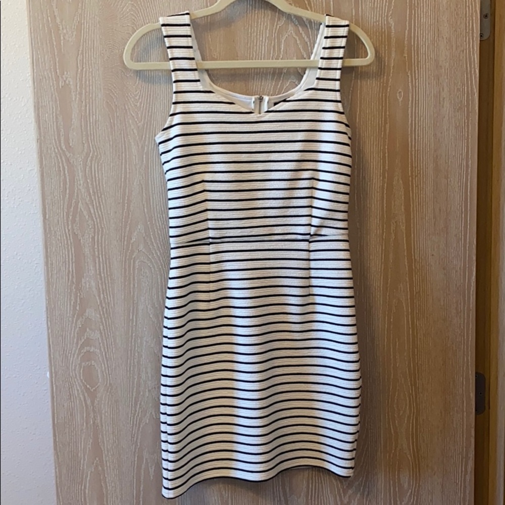Black striped dress